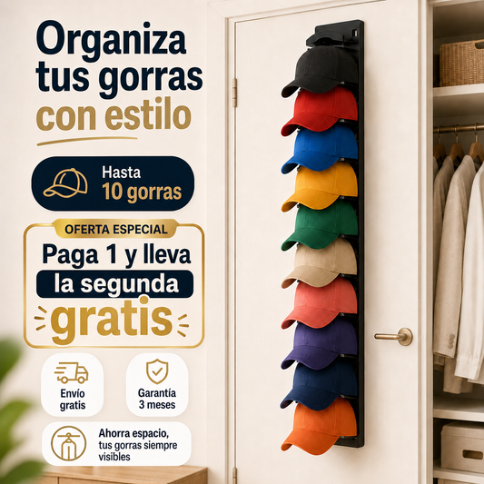 Organizador Gorras Pared 10 Espacios