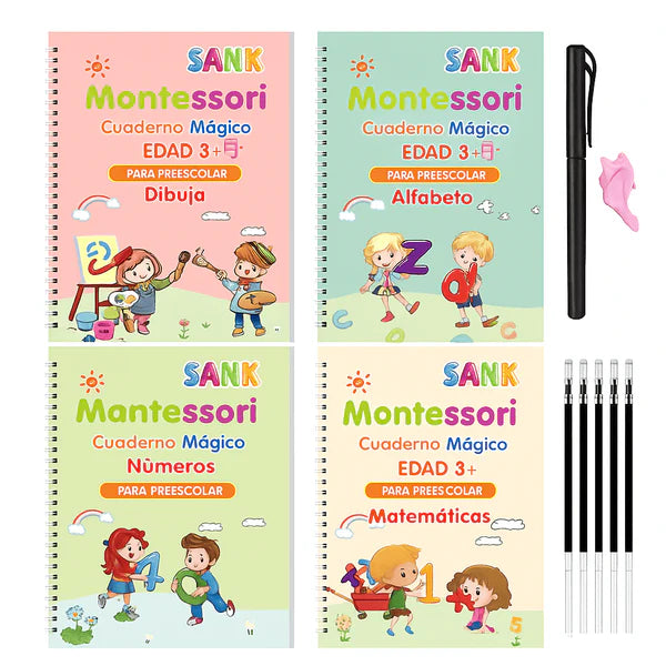4 Libros Caligrafia Montessori