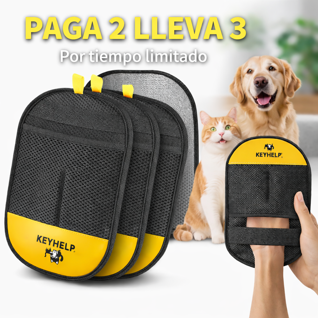 Guante Cepillo Quita Pelos o Motas Paga 1 lleva 3