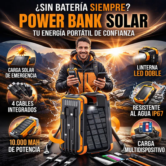 POWER BANK SOLAR G2 CON BRUJULA 40000